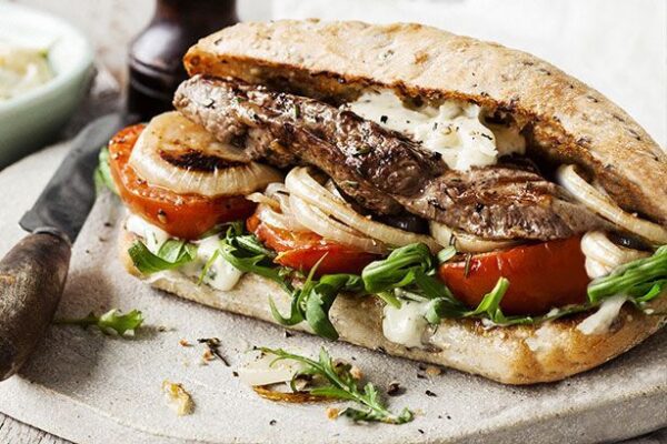Slow cooked lamb Burger